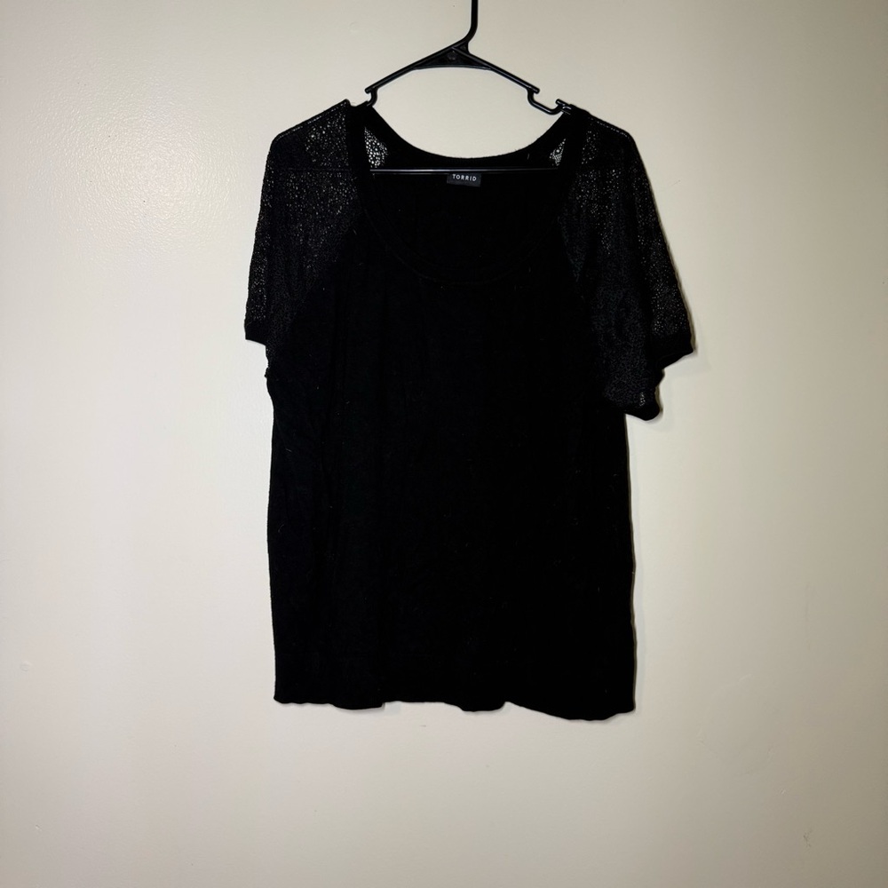 Torrid Black Short Sleeve Top